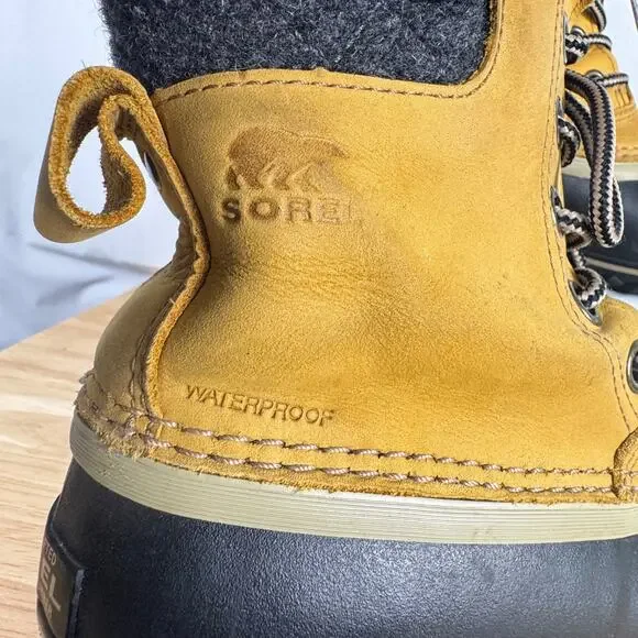 Sorel Women's Slimpack Lace Up Leather Brown Waterproof Duck Winter Boot Size 6 - Picture 3 of 8